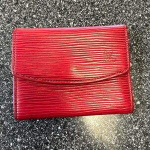 Authentic Louis Vuitton Epi leather card holder wallet